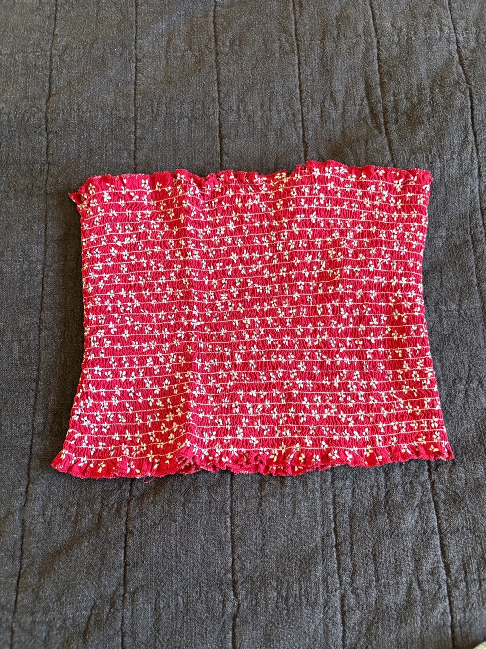 Floral Smocked Tube Top - Picture 5 of 5